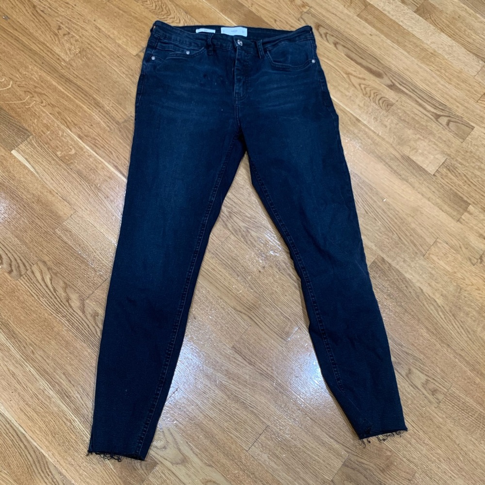 Black skinny stretch jeans from Mango
